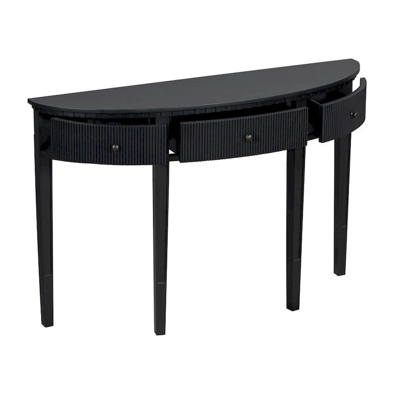 U-Style Distinctive Features of Pine Veneer Console Table