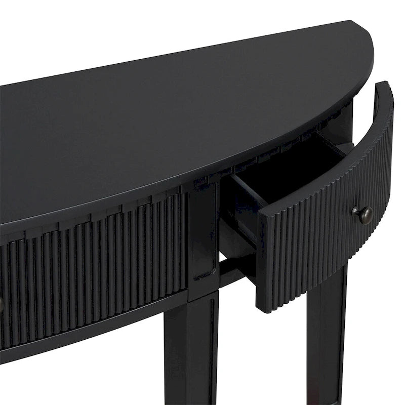U-Style Distinctive Features of Pine Veneer Console Table