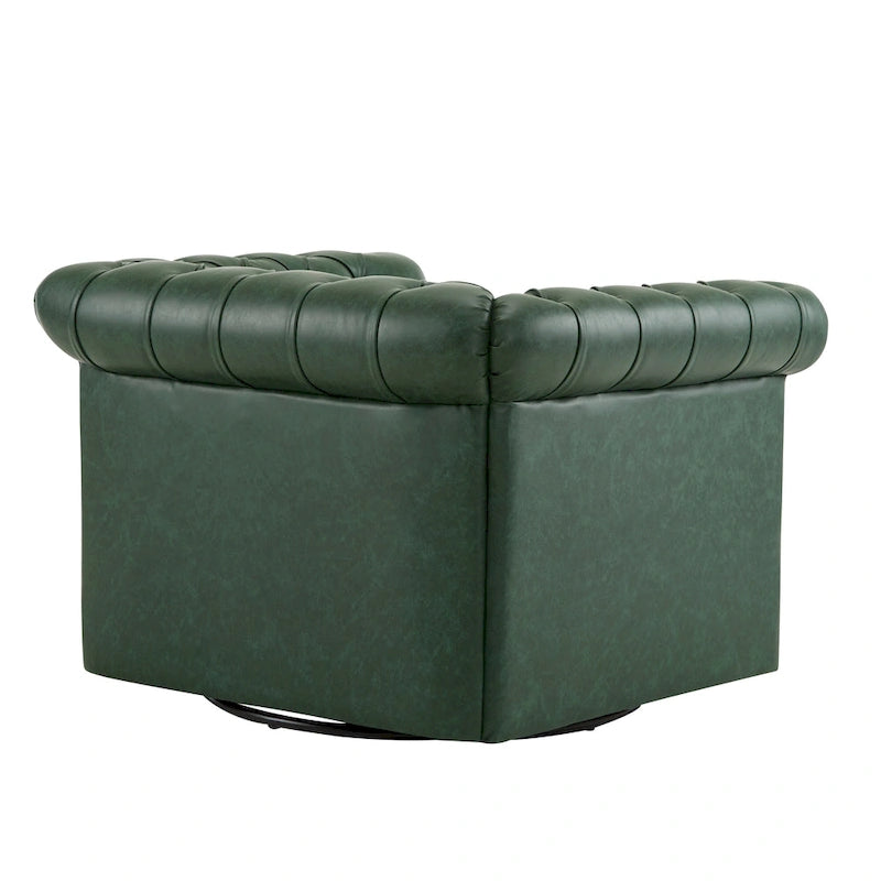 Christopher Knight Home - Chesterfield Swivel Club Chair with Deep Button Tufting and 360-Degree Rotation