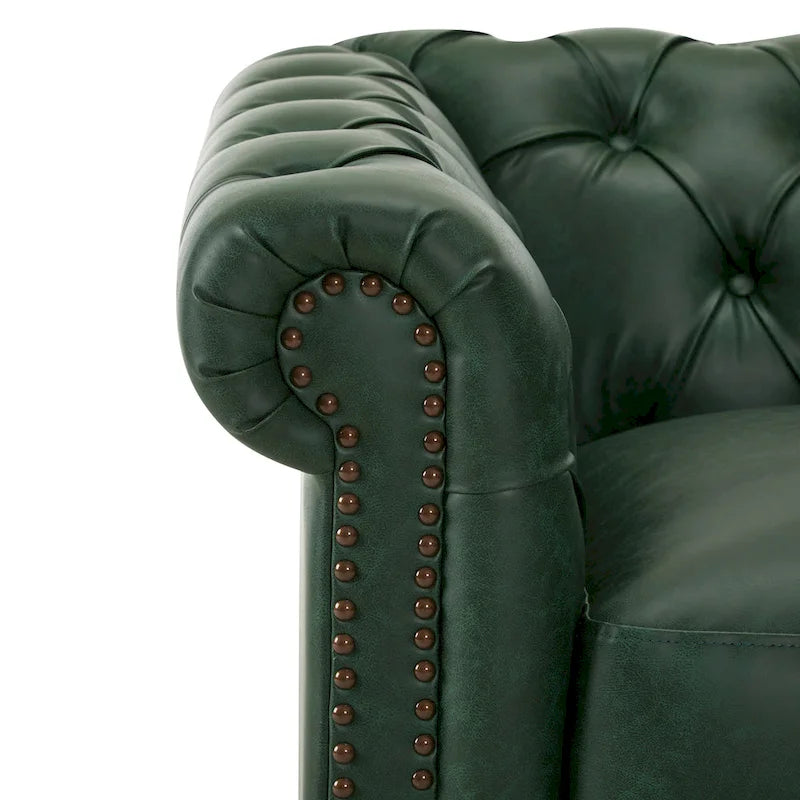 Christopher Knight Home - Chesterfield Swivel Club Chair with Deep Button Tufting and 360-Degree Rotation
