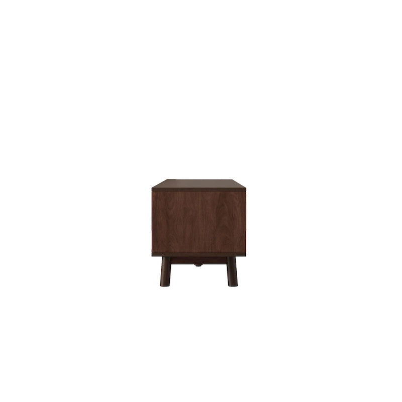 Mid-Century Modern TV Stand for 80 TV, Entertainment Center with Storage Media Console Table with 2 Drawers
