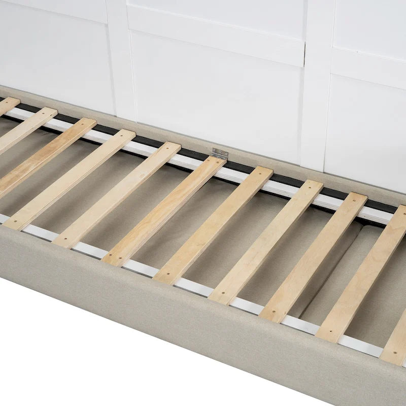 Queen Size Convertible Murphy Bed And Sofa - Space-Saving 2-in-1 Design with Integrated Storage, Dual-Piston Mechanism