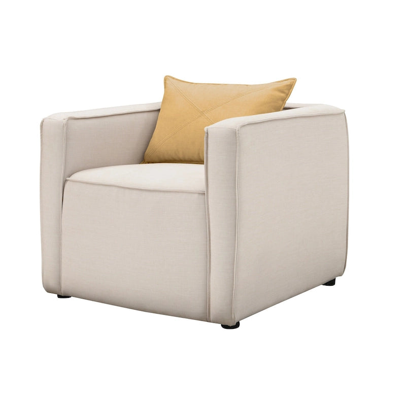 Contemporary Fabric Upholstered Accent Chair by