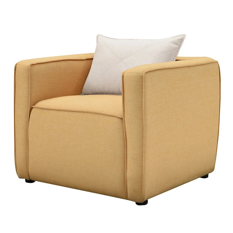 Contemporary Fabric Upholstered Accent Chair by