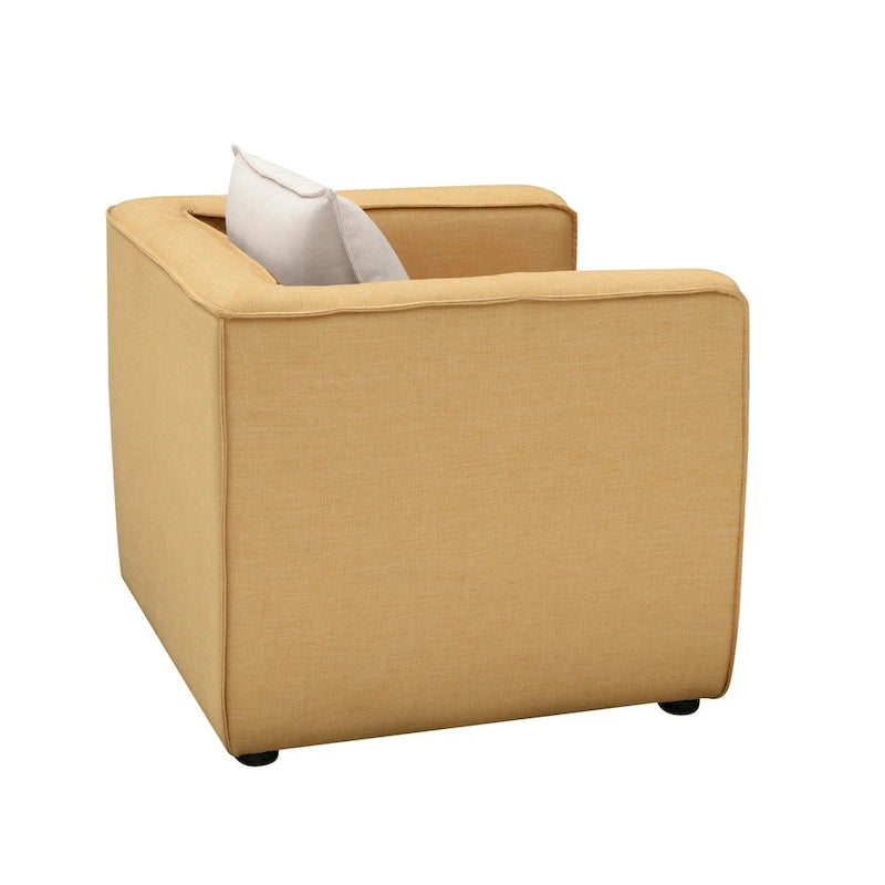 Contemporary Fabric Upholstered Accent Chair by