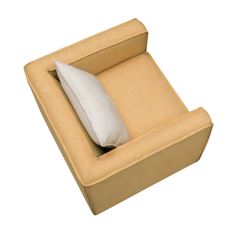 Contemporary Fabric Upholstered Accent Chair by