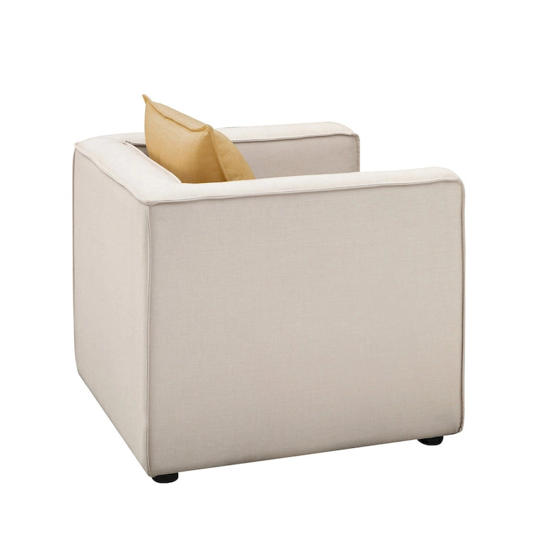 Contemporary Fabric Upholstered Accent Chair by