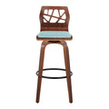 Carson Carrington Sala 30 Fixed-Height Bar Stool with Bent Wood Legs & Round Footrest (Set of 2)
