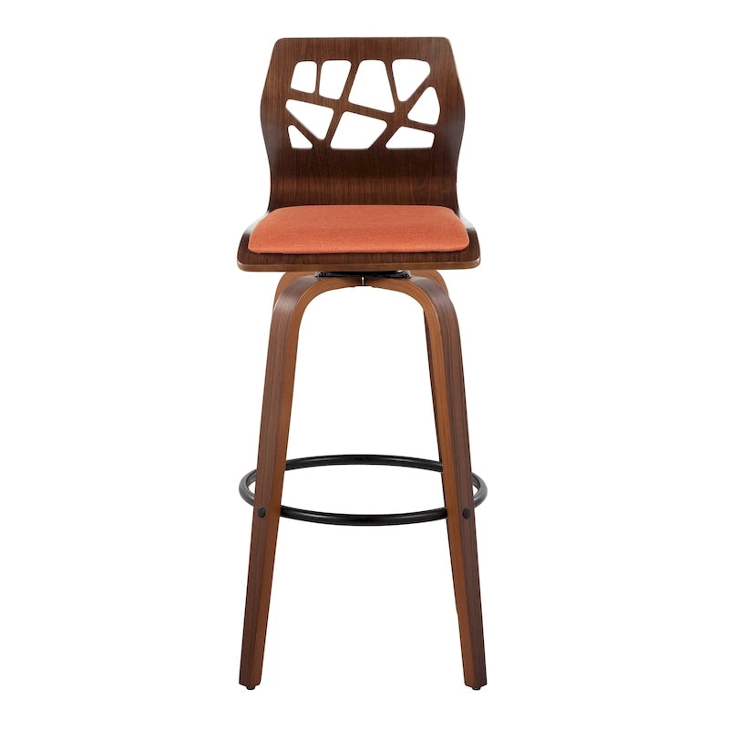 Carson Carrington Sala 30 Fixed-Height Bar Stool with Bent Wood Legs & Round Footrest (Set of 2)