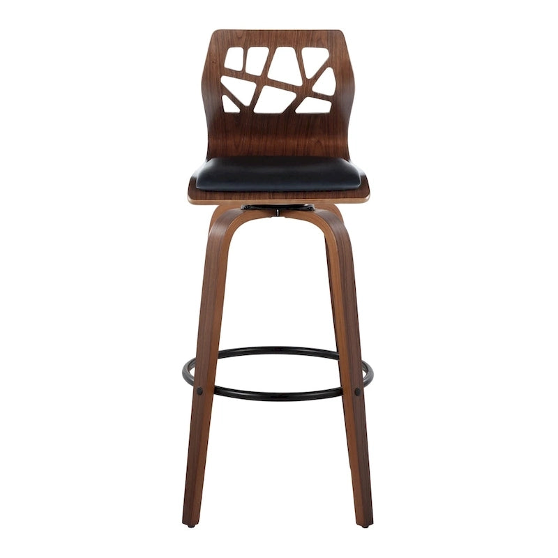 Carson Carrington Sala 30 Fixed-Height Bar Stool with Bent Wood Legs & Round Footrest (Set of 2)