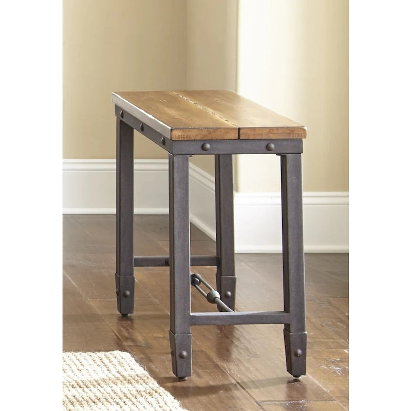 Steve Silver Gatling Natural Industrial Chairside Table