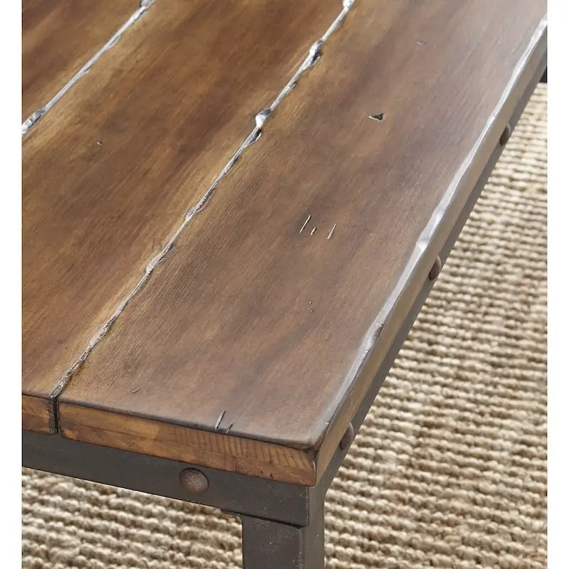 Gatling Natural Industrial Chairside Table