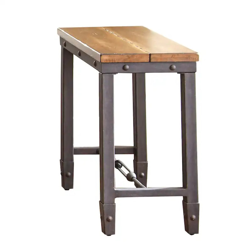 Gatling Natural Industrial Chairside Table