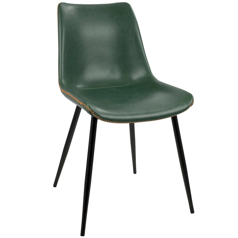 Carson Carrington Kantsjo Industrial Vintage Faux Leather Dining Chair (Set of 2)