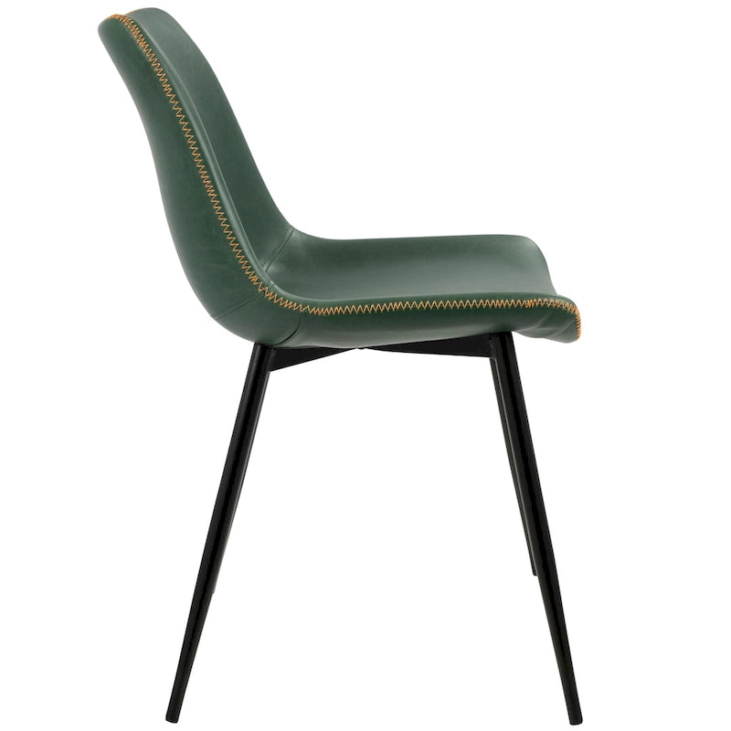 Carson Carrington Kantsjo Industrial Vintage Faux Leather Dining Chair (Set of 2)
