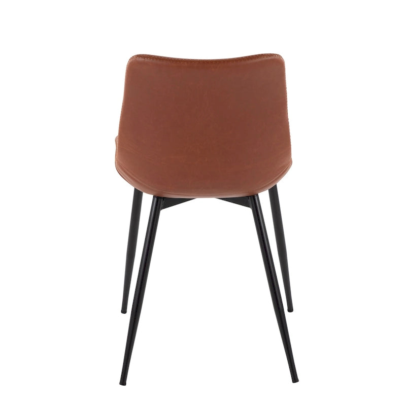 Carson Carrington Kantsjo Industrial Vintage Faux Leather Dining Chair (Set of 2)