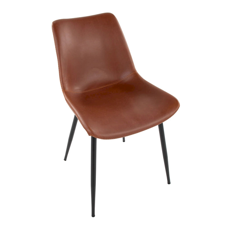 Carson Carrington Kantsjo Industrial Vintage Faux Leather Dining Chair (Set of 2)