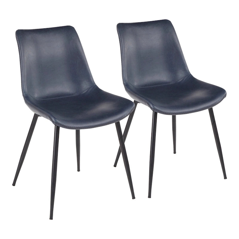 Carson Carrington Kantsjo Industrial Vintage Faux Leather Dining Chair (Set of 2)