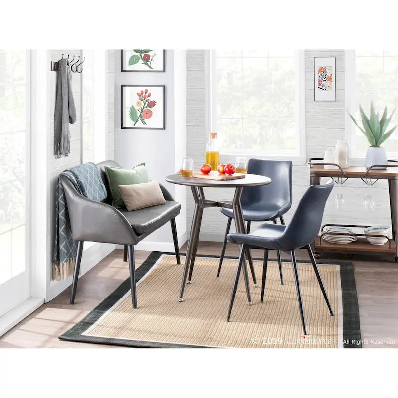 Carson Carrington Kantsjo Industrial Vintage Faux Leather Dining Chair (Set of 2)