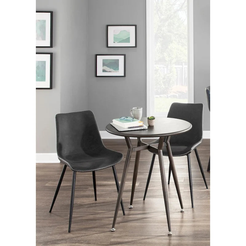 Carson Carrington Kantsjo Industrial Vintage Faux Leather Dining Chair (Set of 2)