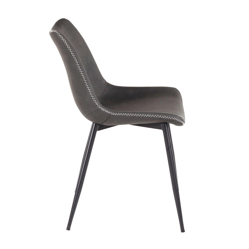 Carson Carrington Kantsjo Industrial Vintage Faux Leather Dining Chair (Set of 2)