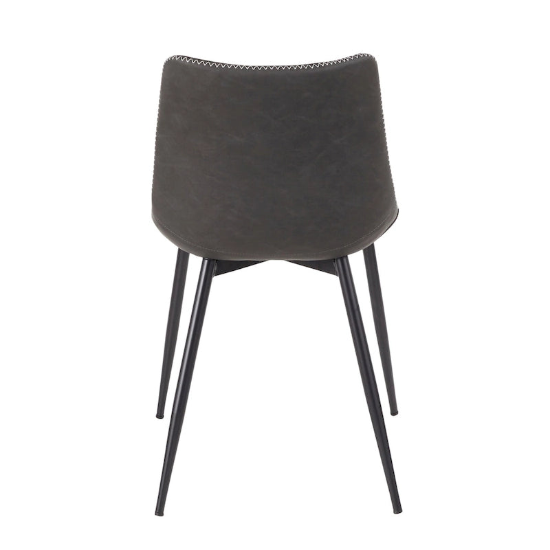 Carson Carrington Kantsjo Industrial Vintage Faux Leather Dining Chair (Set of 2)