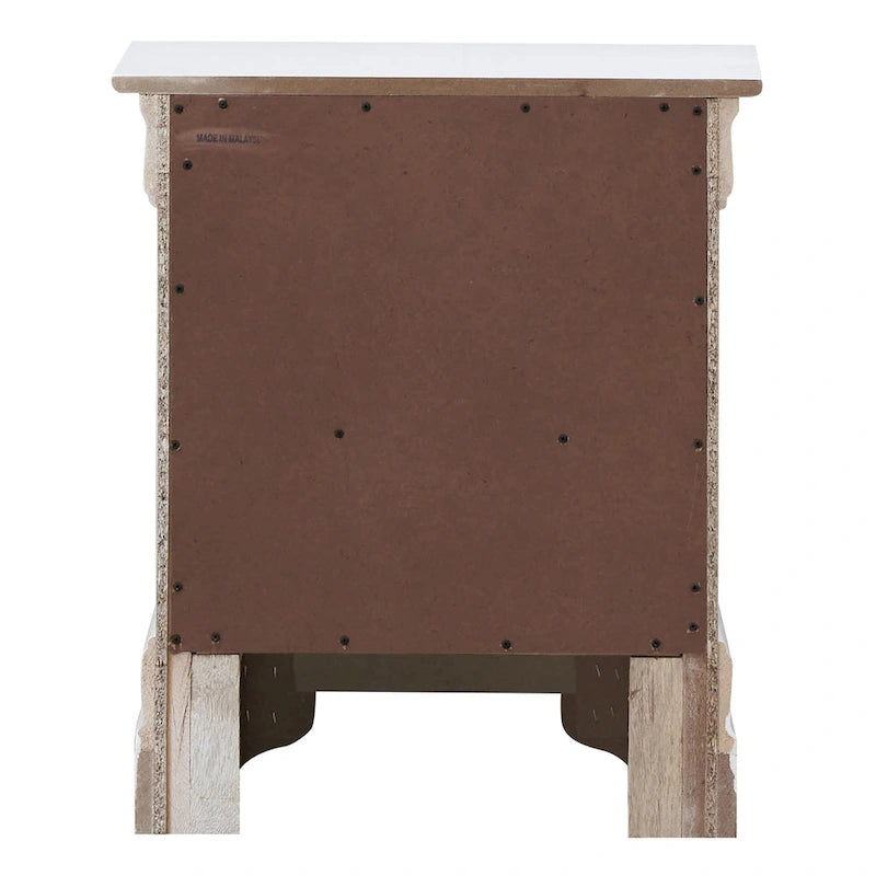 Verona Mirrored Wood 2-drawer Nightstand
