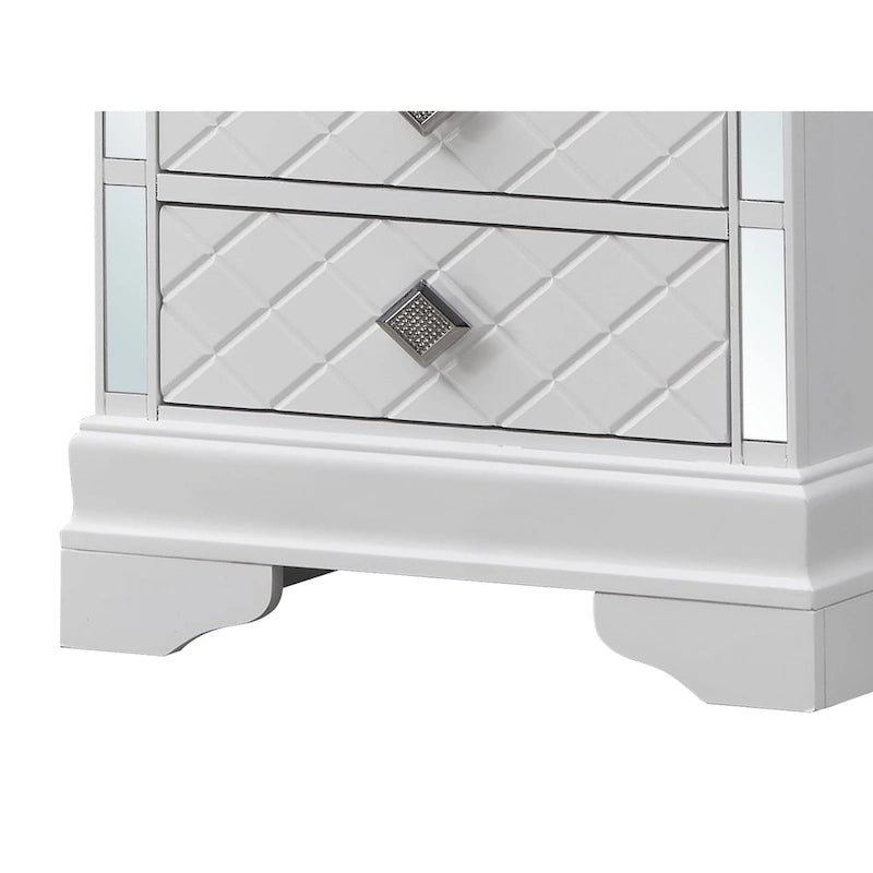 Verona Mirrored Wood 2-drawer Nightstand