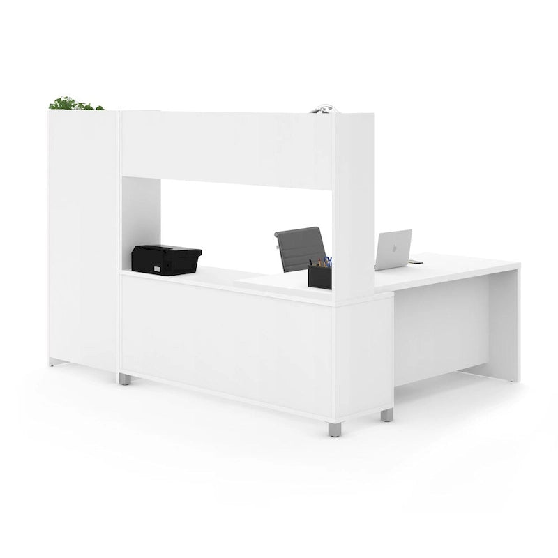 Pro-Linea L-Desk with Bookcase