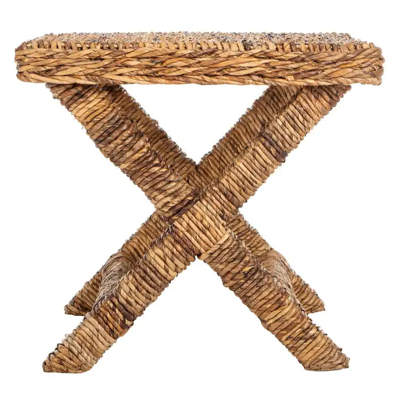 Natural Wicker x-Bench - 22 x 22 x 19.5 - 22Wx22Dx20H