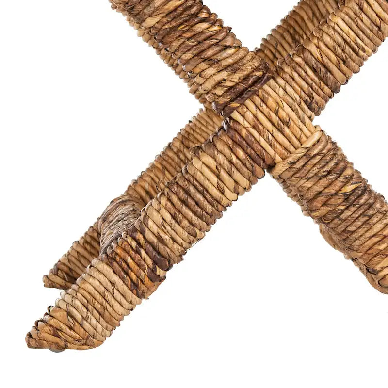 Natural Wicker x-Bench - 22 x 22 x 19.5 - 22Wx22Dx20H