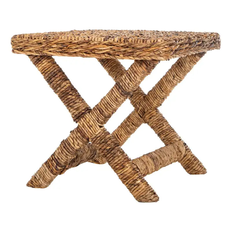 Natural Wicker x-Bench - 22 x 22 x 19.5 - 22Wx22Dx20H