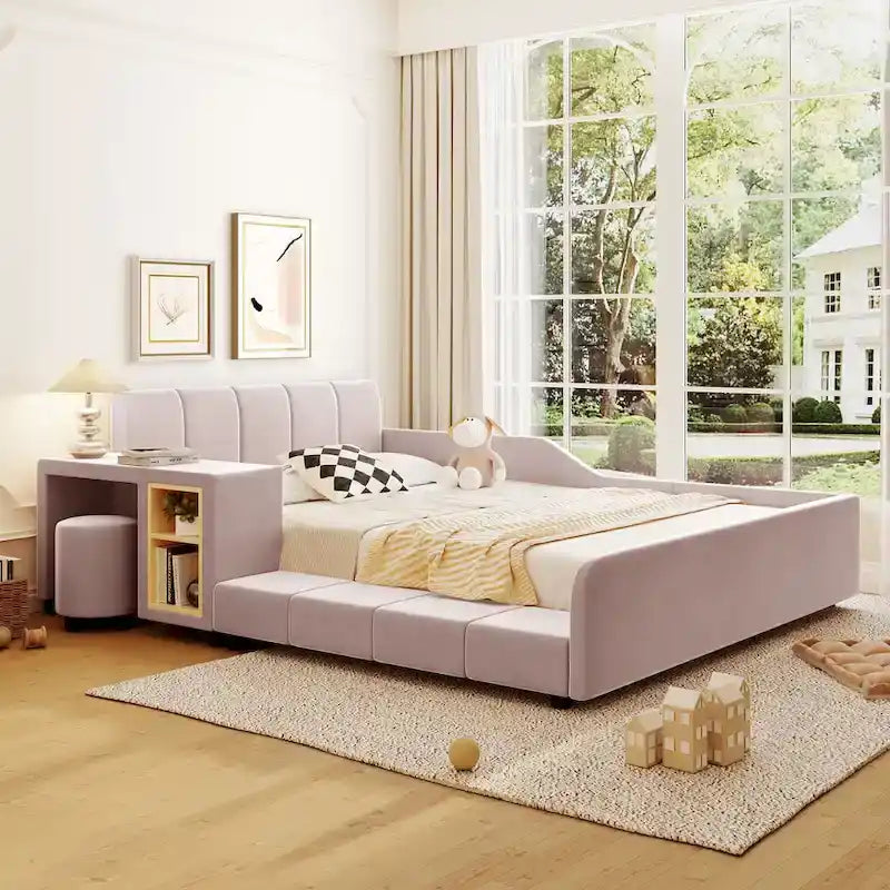 Full Size Upholstered Grounded Bed