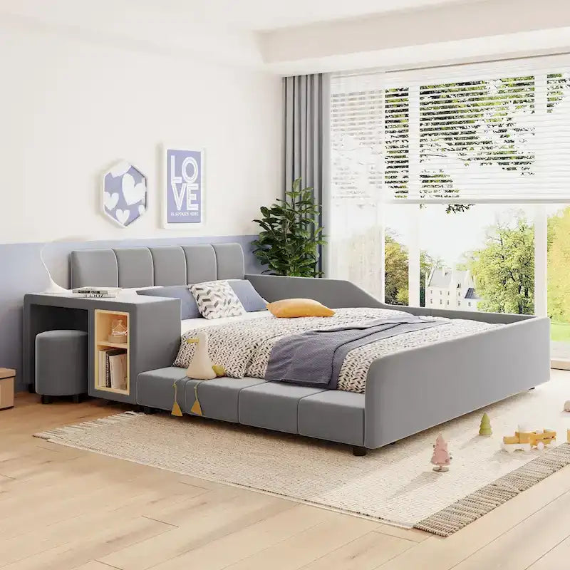Full Size Upholstered Grounded Bed