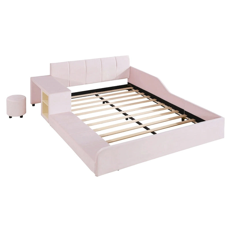 Full Size Upholstered Grounded Bed