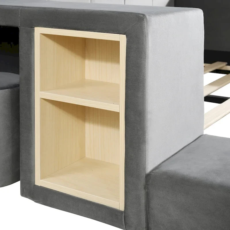 Full Size Upholstered Grounded Bed