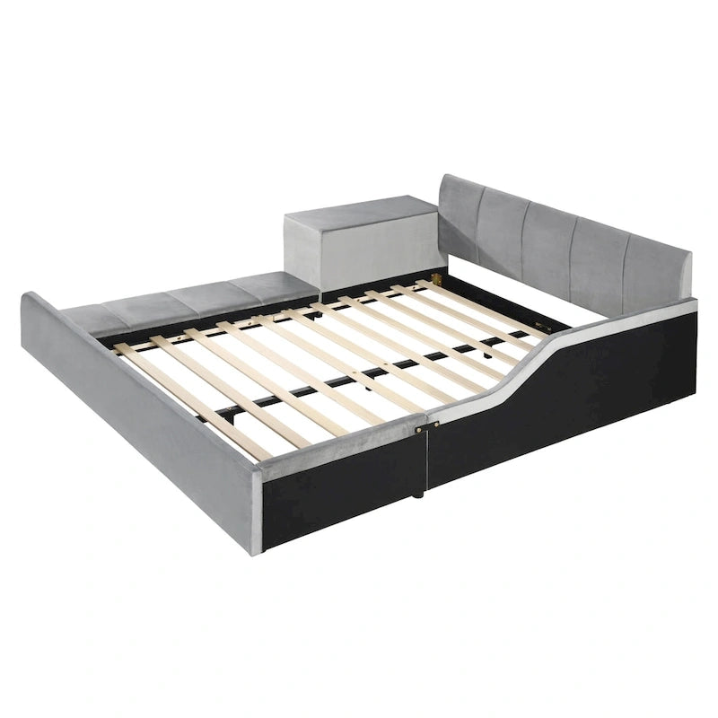 Full Size Upholstered Grounded Bed