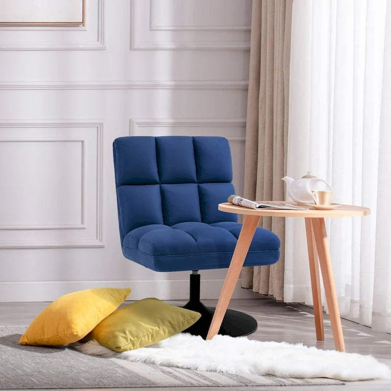 Swivel Accent Chairs, Modern Leisure Chairs for Living Room, Upholstered Armless Chair