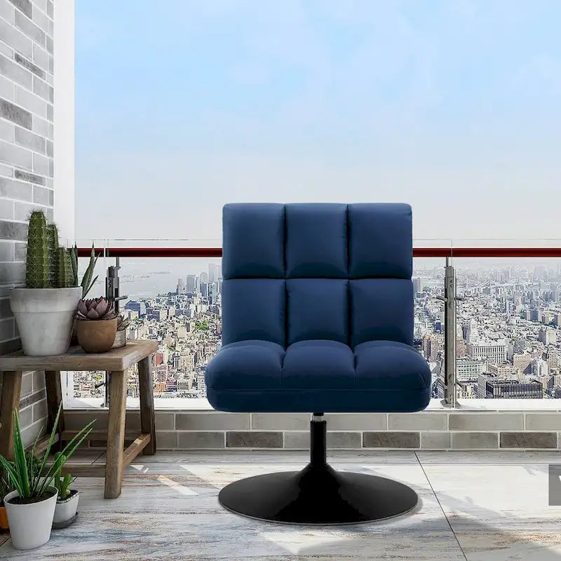 Swivel Accent Chairs, Modern Leisure Chairs for Living Room, Upholstered Armless Chair