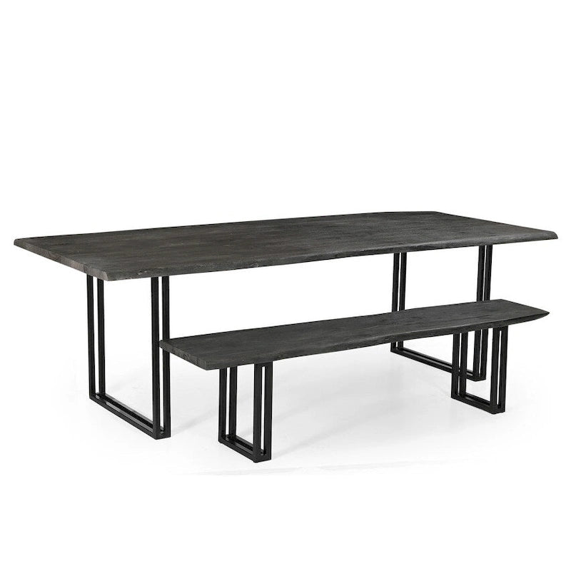 Solid Wood Dining Table - Gray