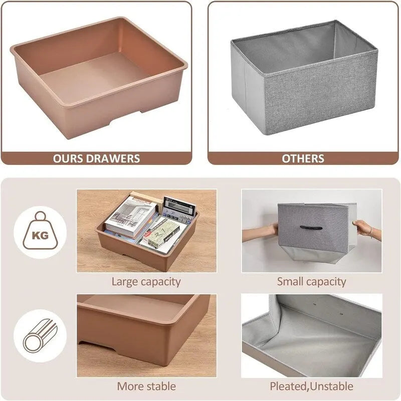 Rolling Storage Cart with 6 Drawers - 12.99D x 16.3W x 34.4H
