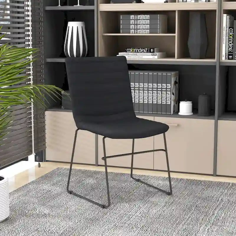 Leather Polyester Office Chair with Stainless Steel Base Series