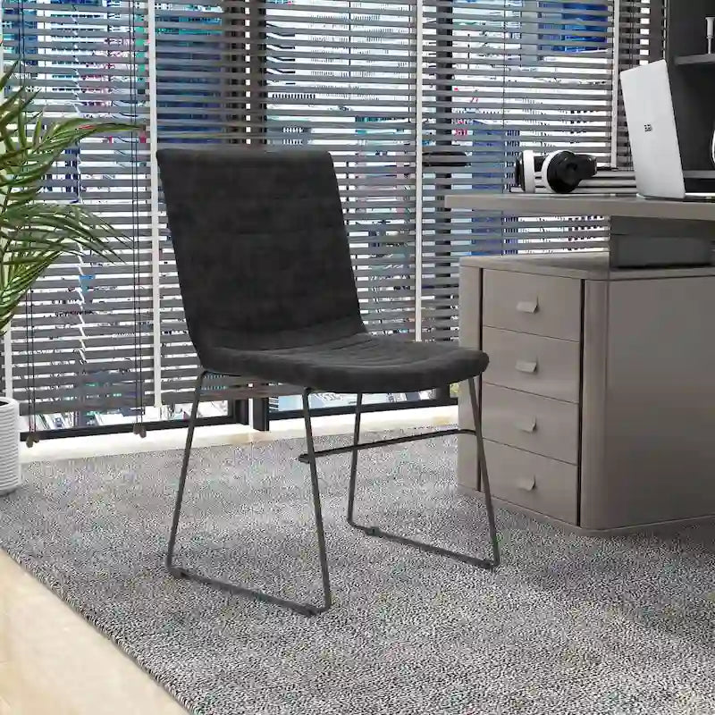Leather Polyester Office Chair with Stainless Steel Base Series