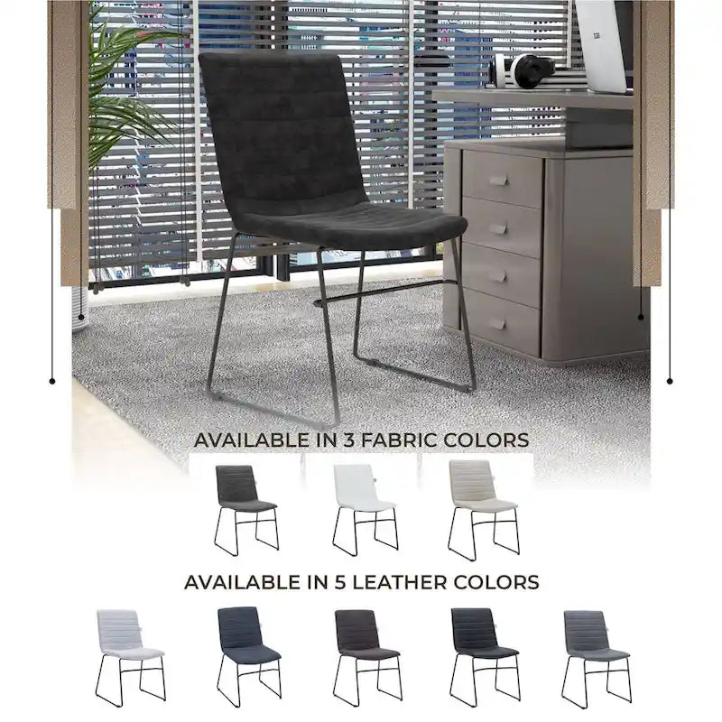 Leather Polyester Office Chair with Stainless Steel Base Series