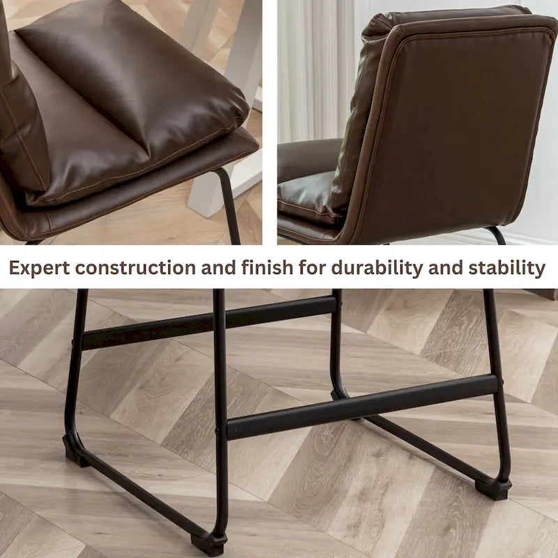 Upholstered 26-inch Counter Height Stools, Set of 2