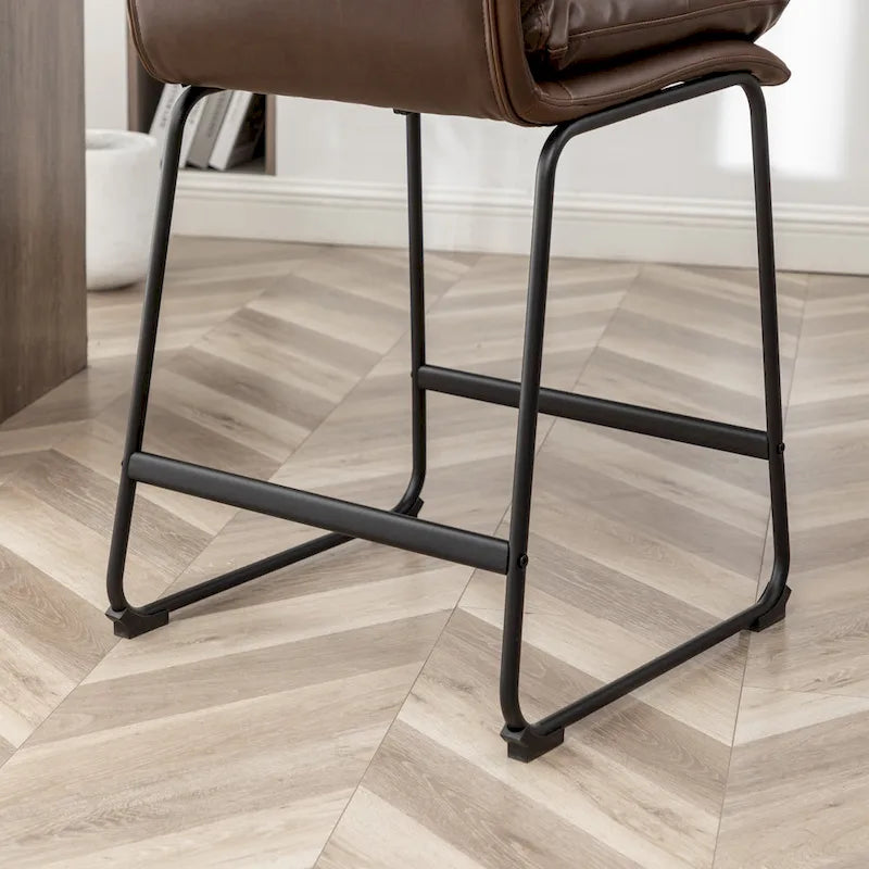 Upholstered 26-inch Counter Height Stools, Set of 2