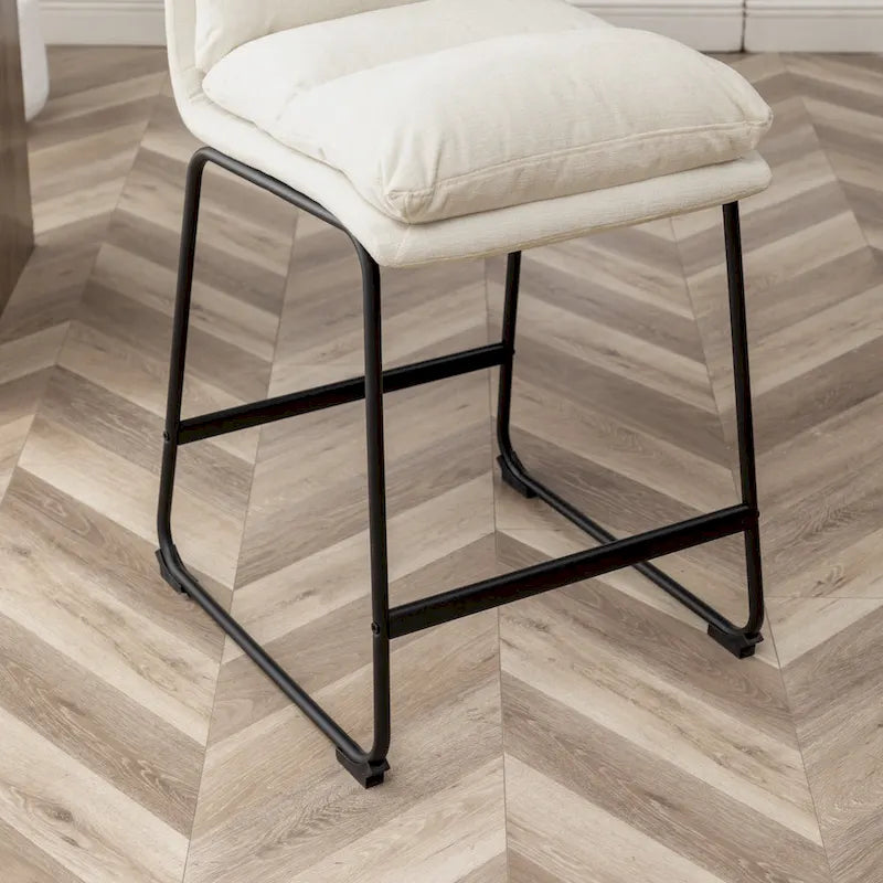 Upholstered 26-inch Counter Height Stools, Set of 2